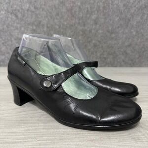 Mephisto Lelena Air Jet Mary Jane Pumps Black Leather Womens Size 9 EUR 6.5